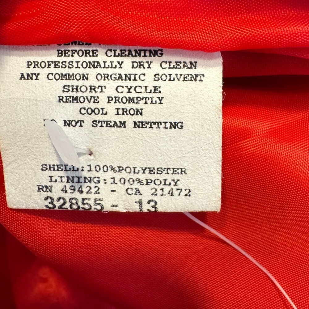 Jessica McClintock Gunne Sax Vtg Cherry Red 90’s Taffeta Strapless Dress Sz 3 - Picture 11 of 11